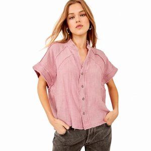 Free People Dreamy Days Shirt in Lilac